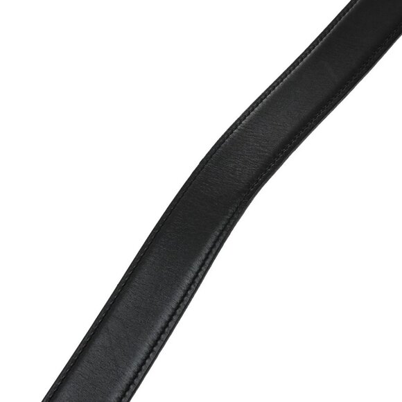 HERMES H Logo Constance Reversible Buckle Belt #75 Leather Black Silver 84RL373 - Picture 11 of 12